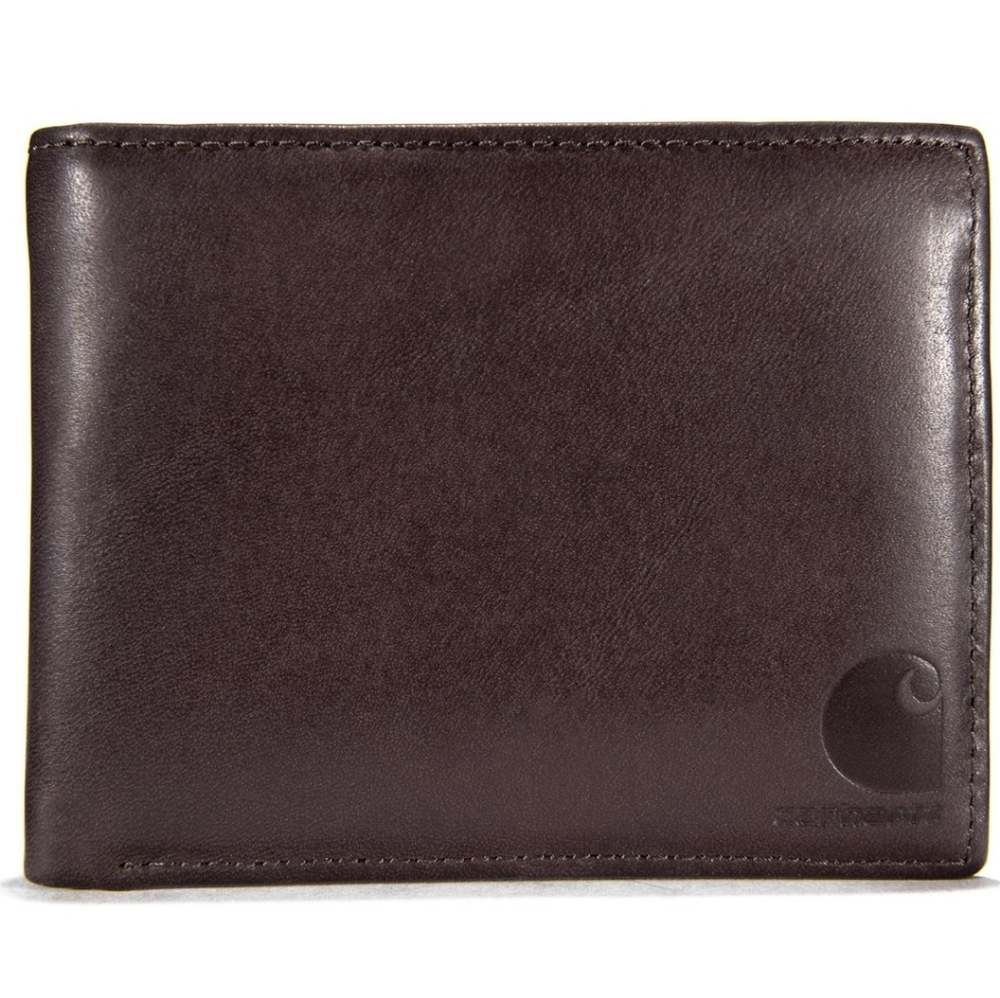 Carhartt Men's Durable Oil Brown Leather Wallet.
